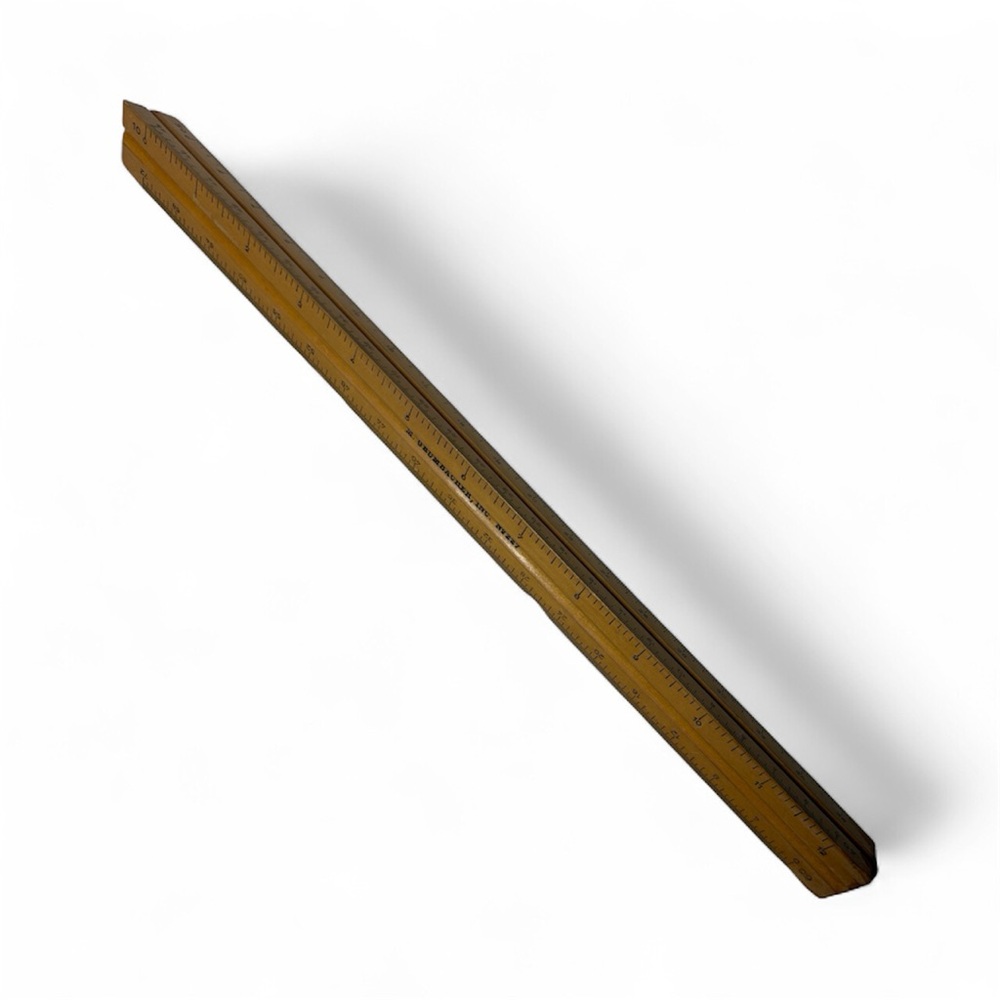 Vintage Grumbacher Wood Scale Ruler #227